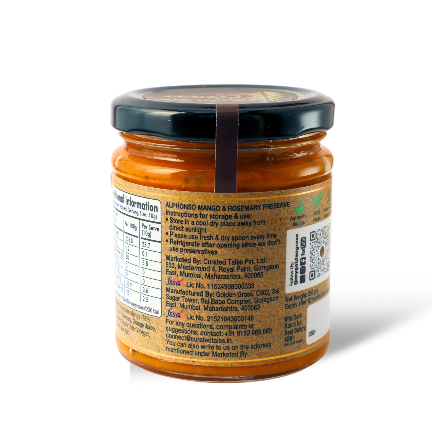 Alphonso Mango & Rosemary Preserve